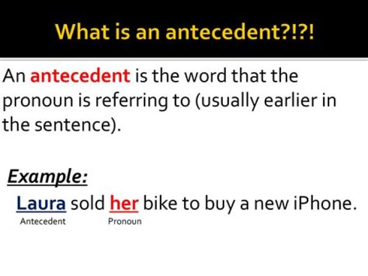 What is antecedent clause?