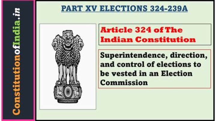 What is Article 324 of the Constitution?