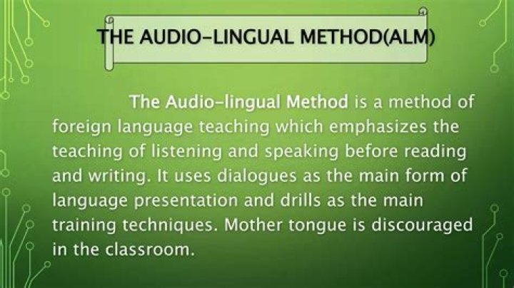 What is Audiolingual Method example?