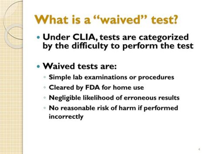 What is CLIA waived?