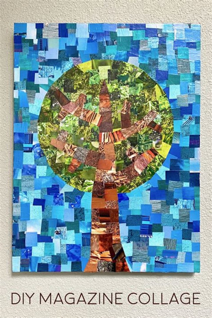 What is collage in visual art?