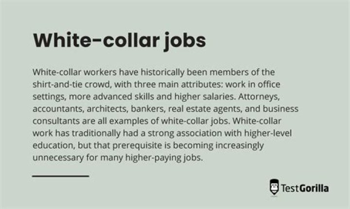What is considered a white-collar job?