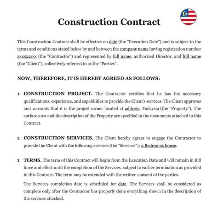 What is considered to be a breach of contract in construction?