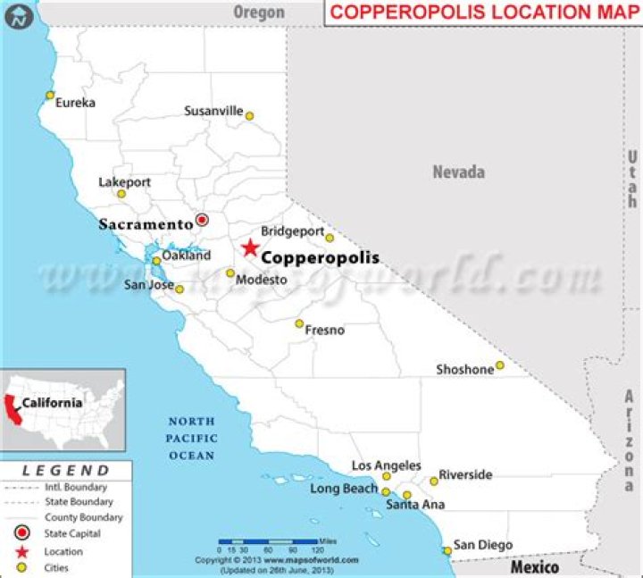 What is Copperopolis famous for?