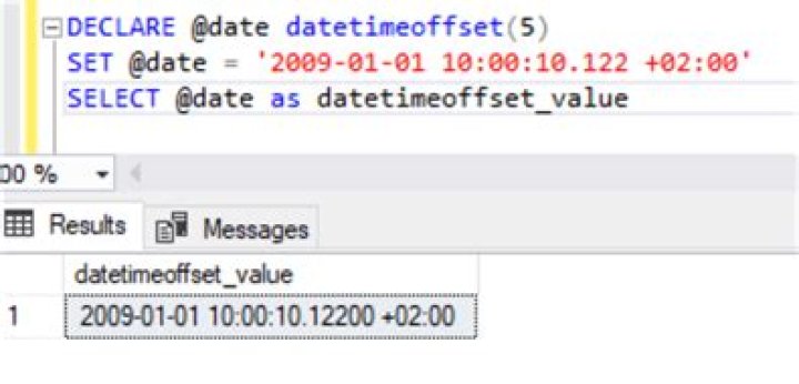 What is DateTimeOffset data type?