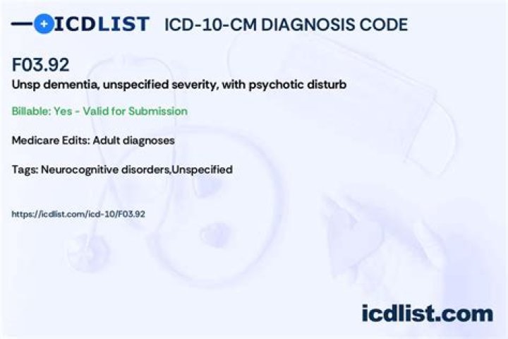 What is diagnosis code F03 91?