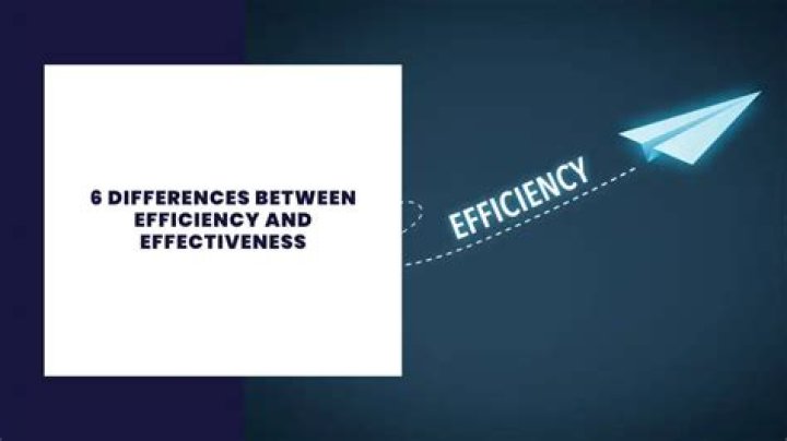 What is difference between efficiency and effectiveness?