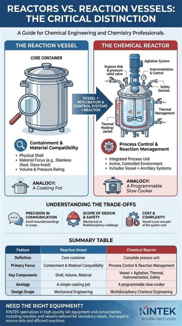 What is difference between reactor and vessel?