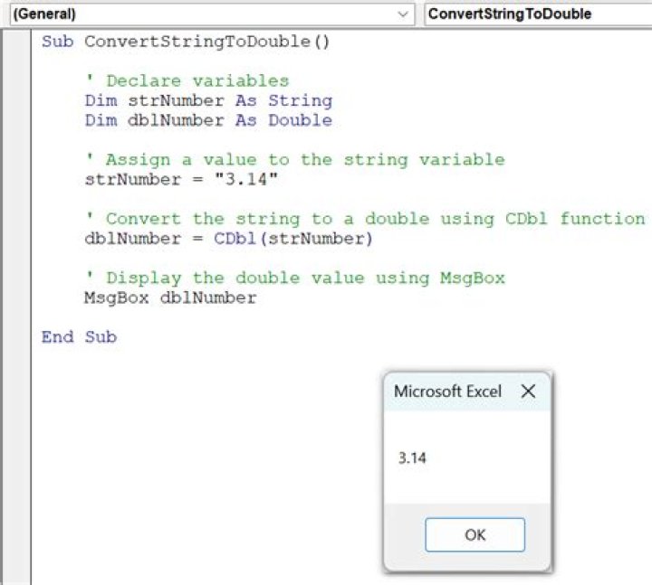 What is Double variable in VBA?