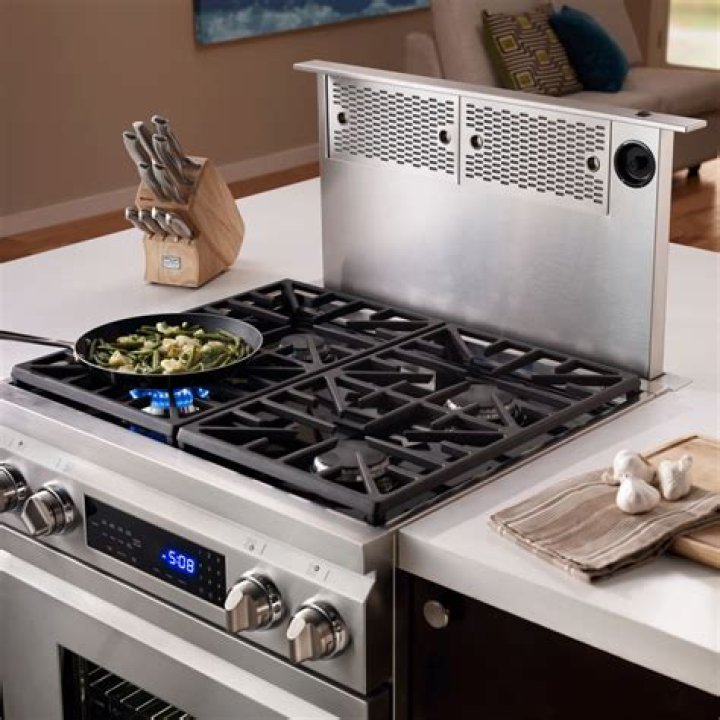 What is electric cooktop with downdraft?
