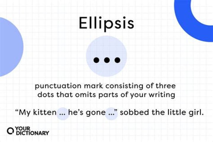 What is ellipsis used for?
