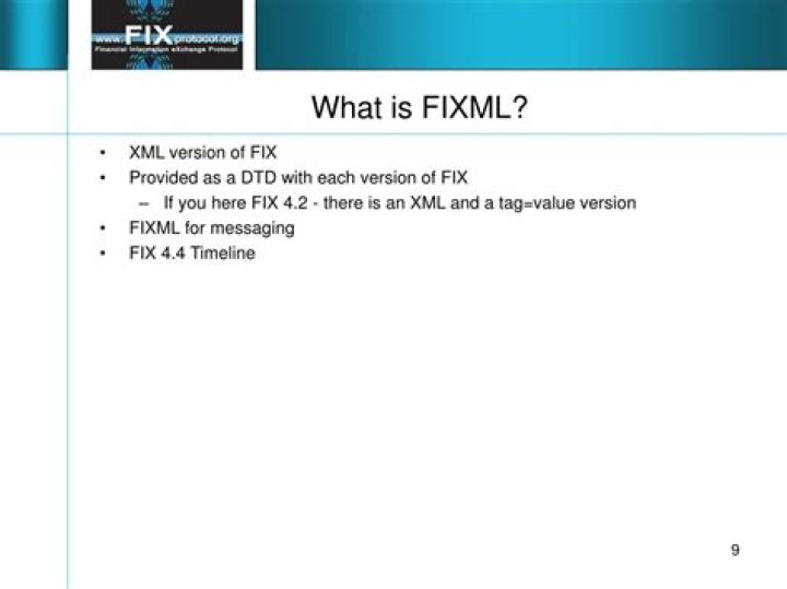 What is FIXML?