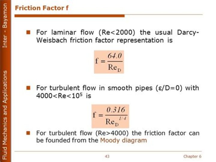 What is friction factor f?