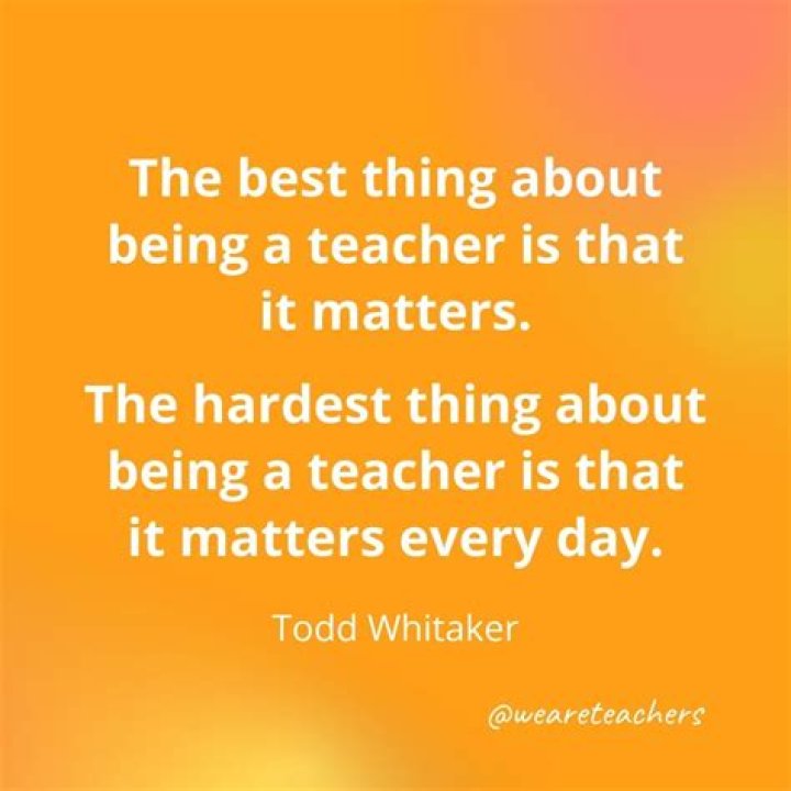 What is great about being a teacher?