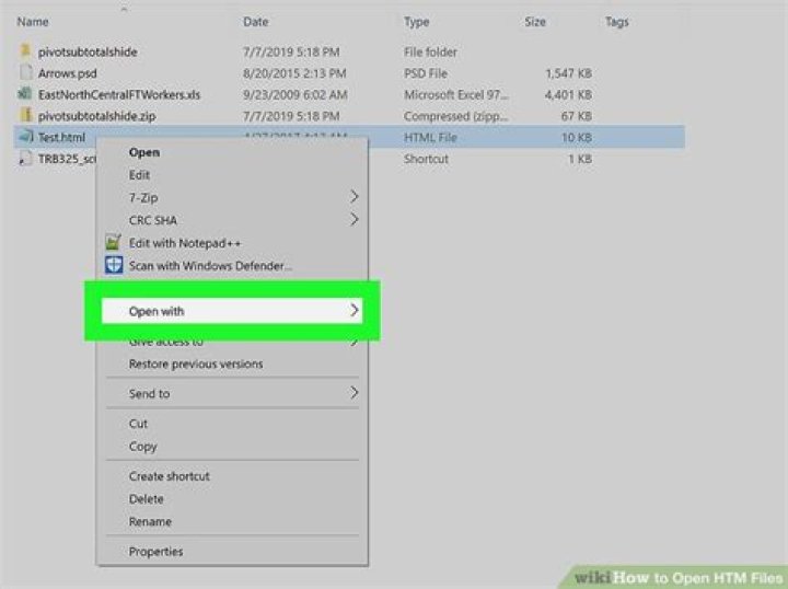 What is HTM file format?