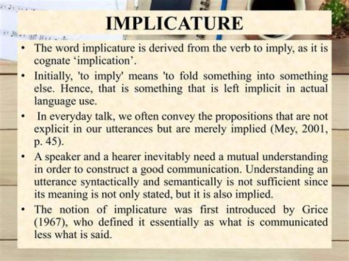 What is implicature linguistics?