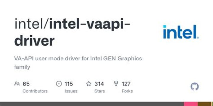 What is Intel VAAPI driver?