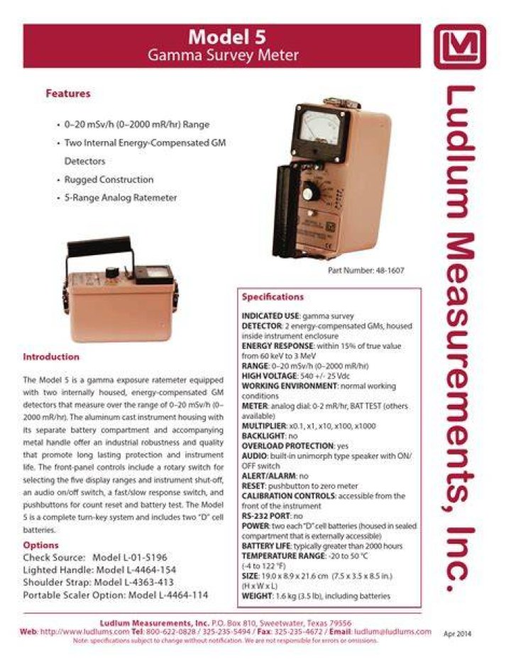 What is Ludlum survey meter?