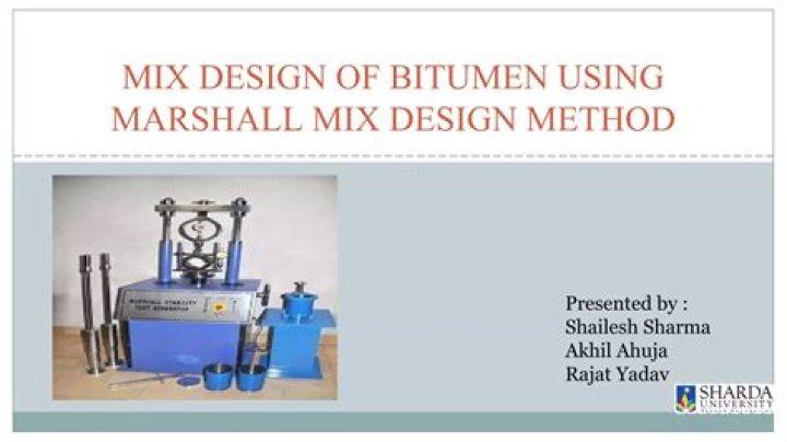 What is Marshall mix design method?