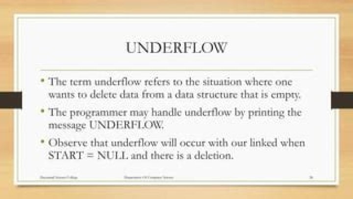 What is meant by overflow and underflow?