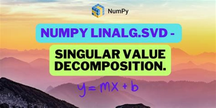 What is meant by singular value decomposition?