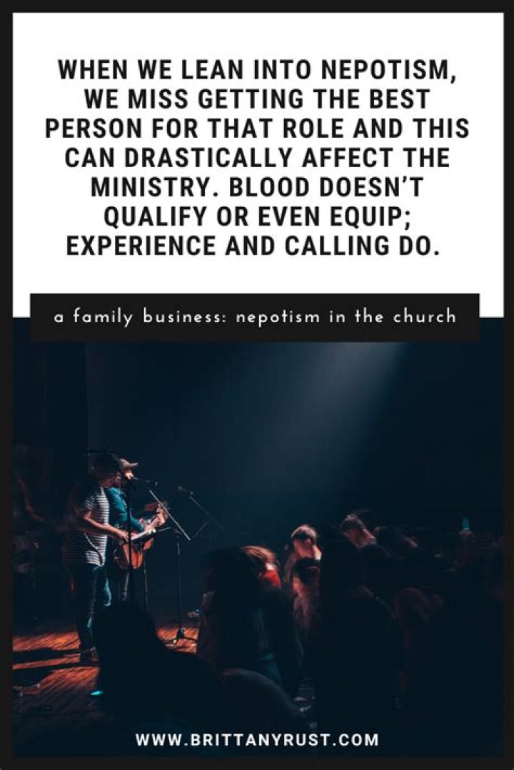 What is nepotism in church?