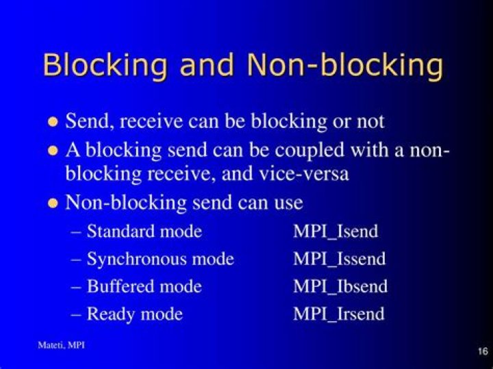 What is non-blocking MPI?