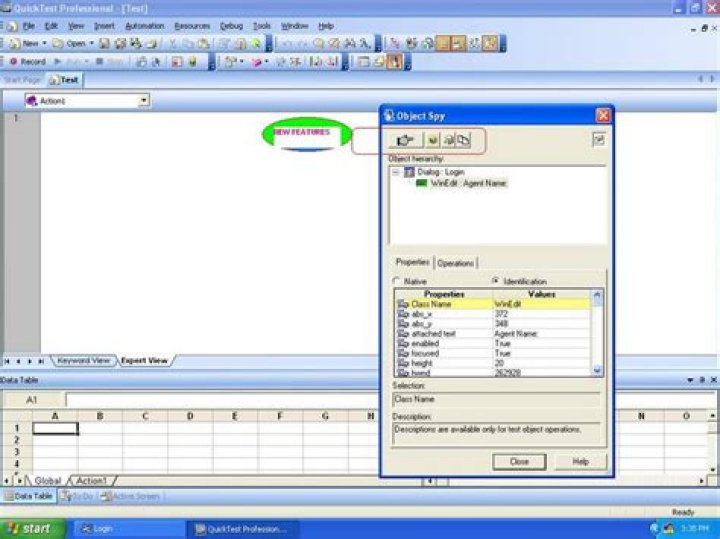What is object spy in QTP?