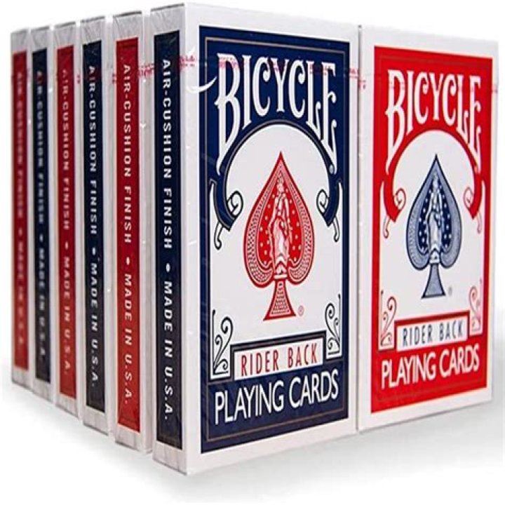 What is on the back of Bicycle cards?