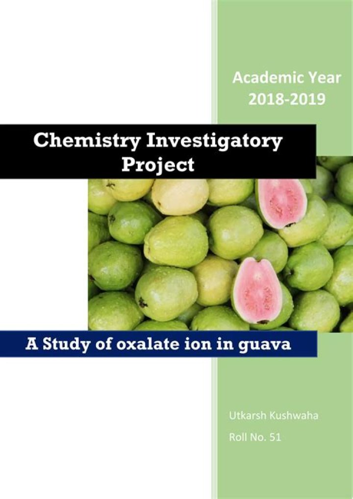 What is oxalate ion in guava?