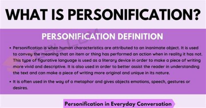 What is personification and example?
