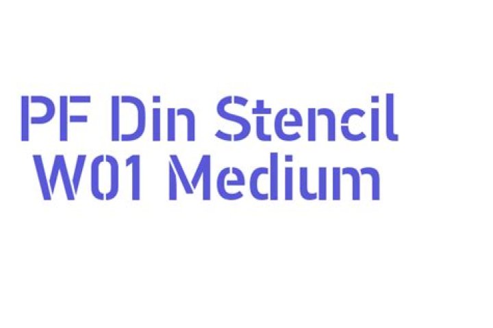 What is PF Din stencil?