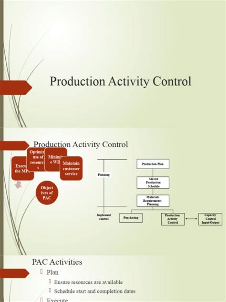 What is production activity control?