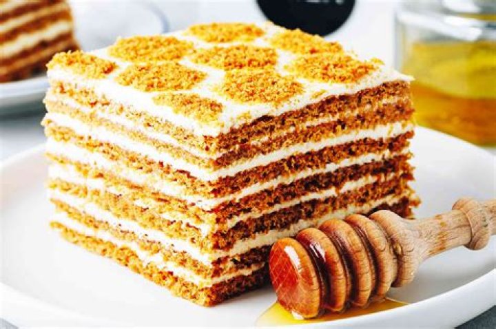 What is Russian honey cake made of?