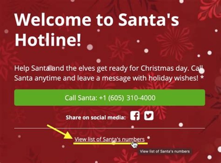What is Santa Claus number to call?