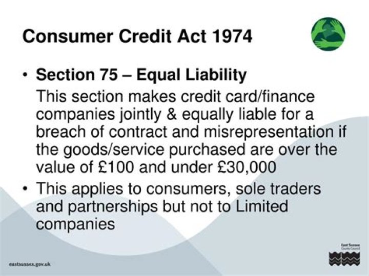 What is Section 75 of the Consumer Credit Act?