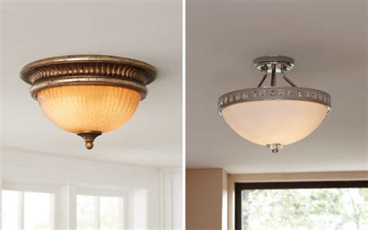 What is semi-flush mount lighting?
