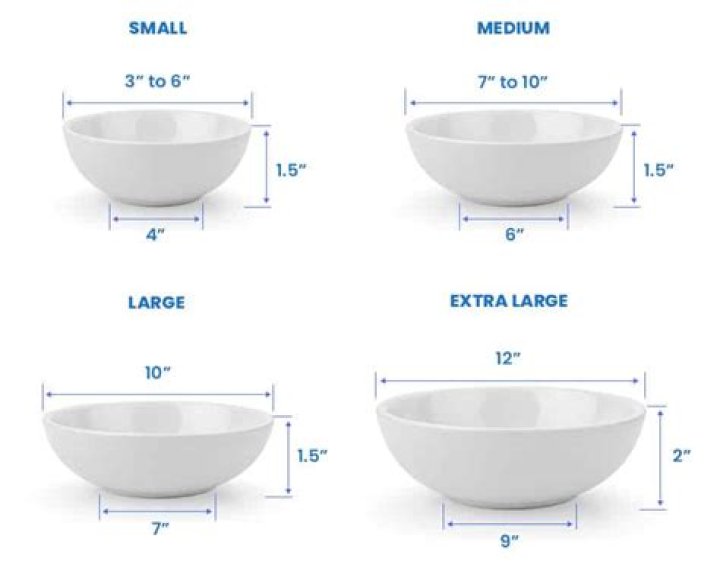What is smallest size in Corelle Bowl?
