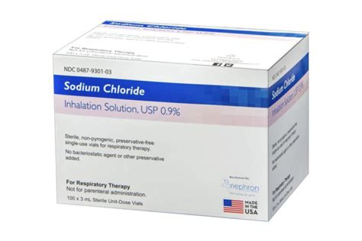 What is sodium chloride inhalation solution used for?