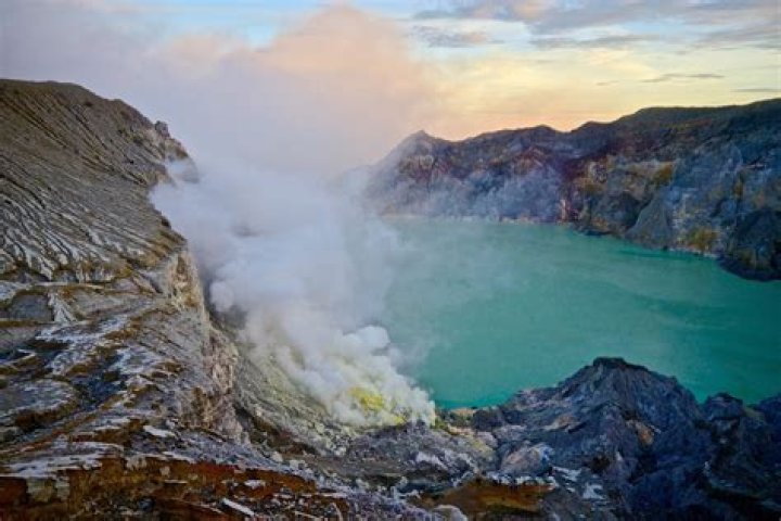 What is special about the Kawah Ijen volcano?