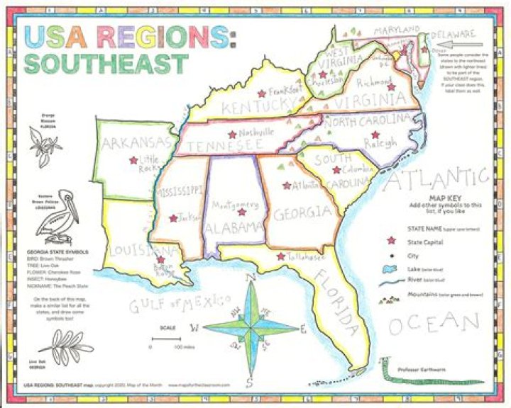 What is special about the Southeast region?