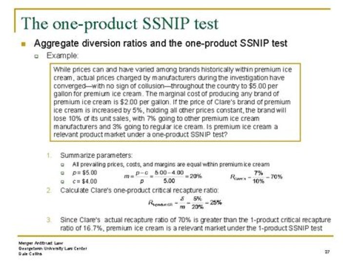 What is SSNIP test used for?