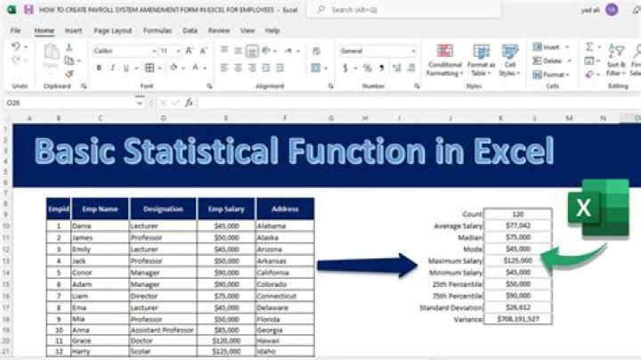 What is statistical formula in Excel?