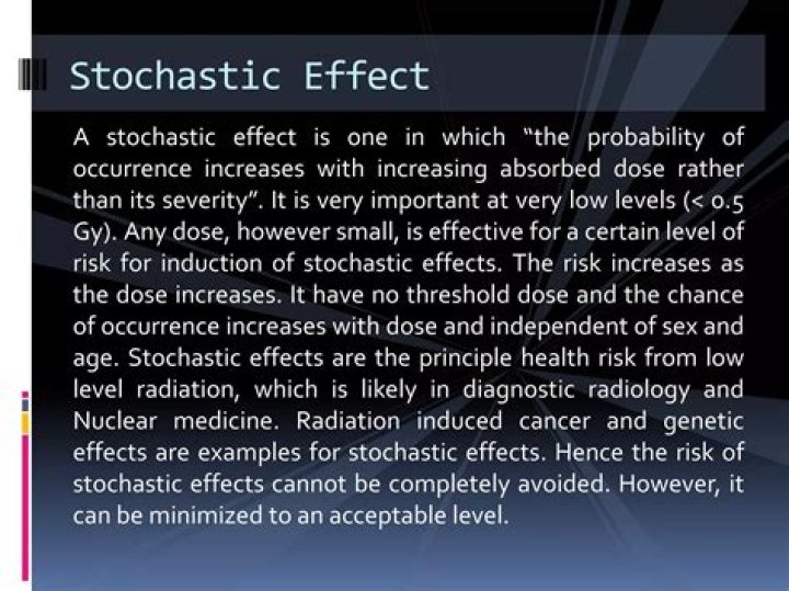 What is stochastic effect in DNA?