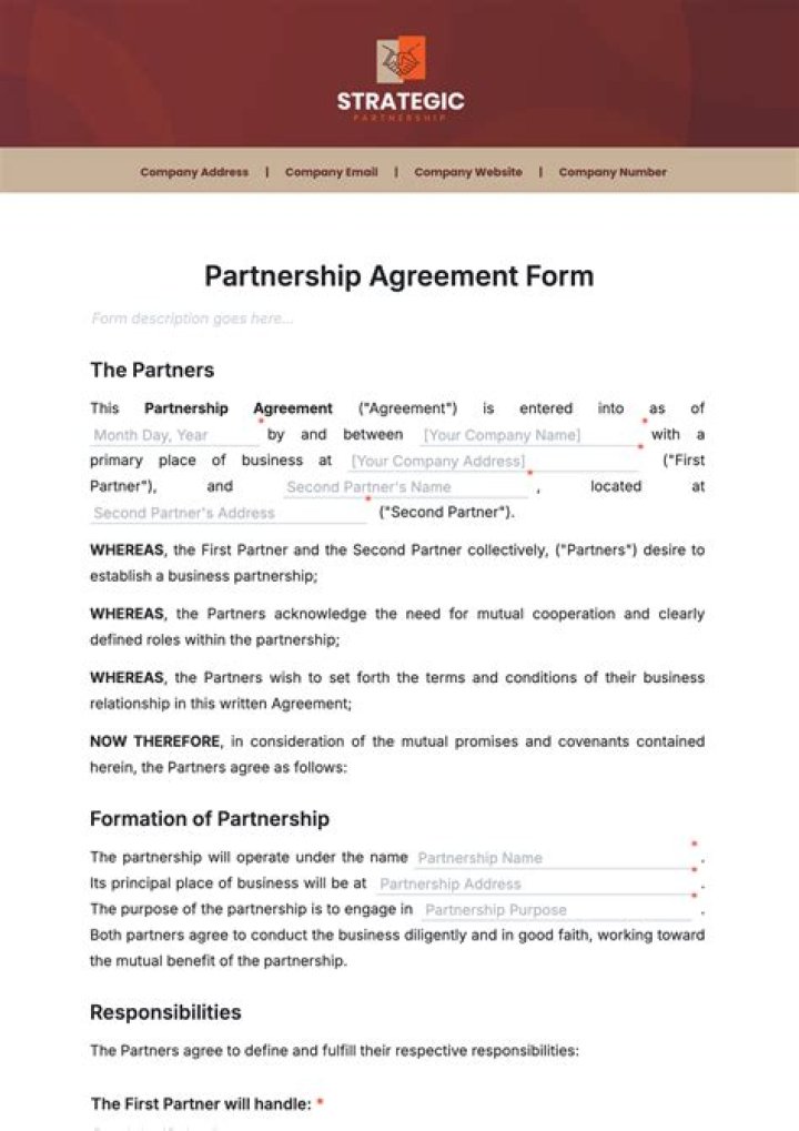 What is strategic partnership agreement?