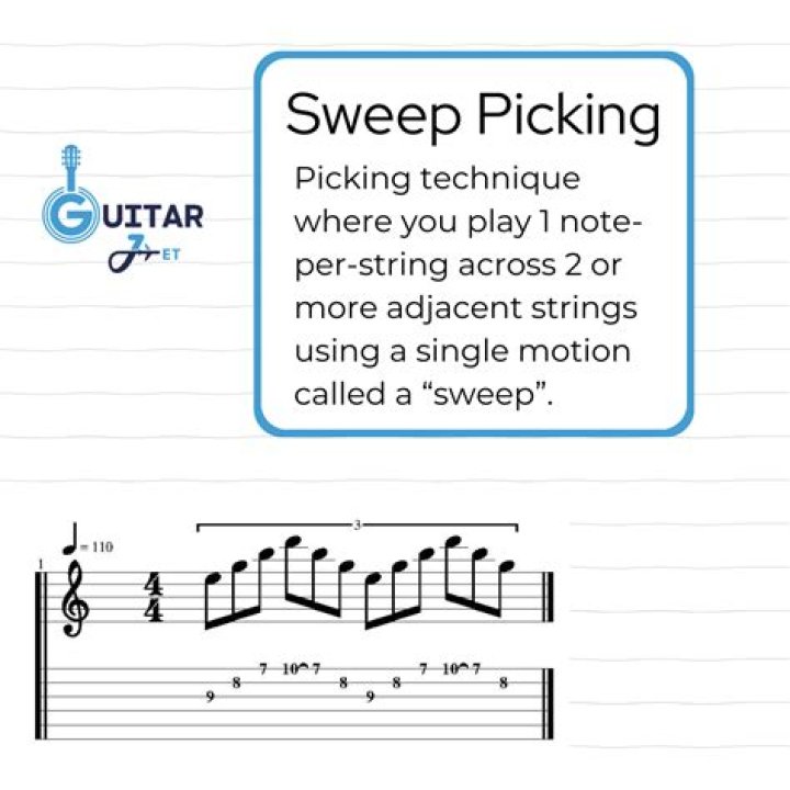 What is sweep picking in guitar?