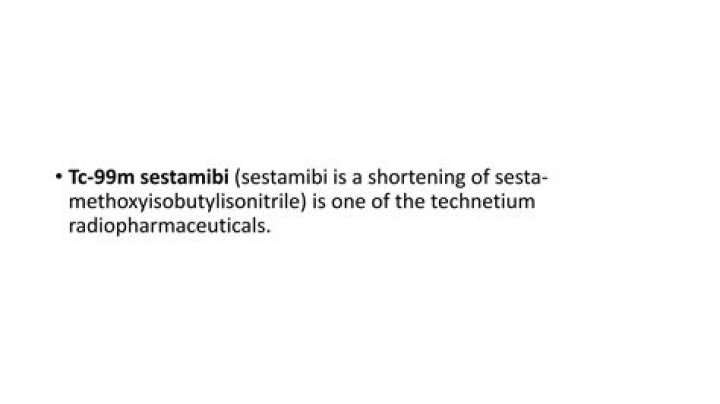 What is technetium 99m sestamibi scan?
