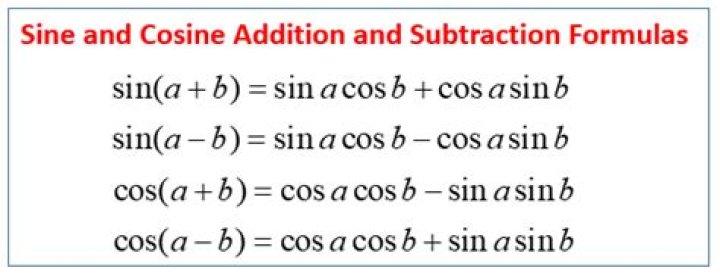 What is the addition formula for sine?