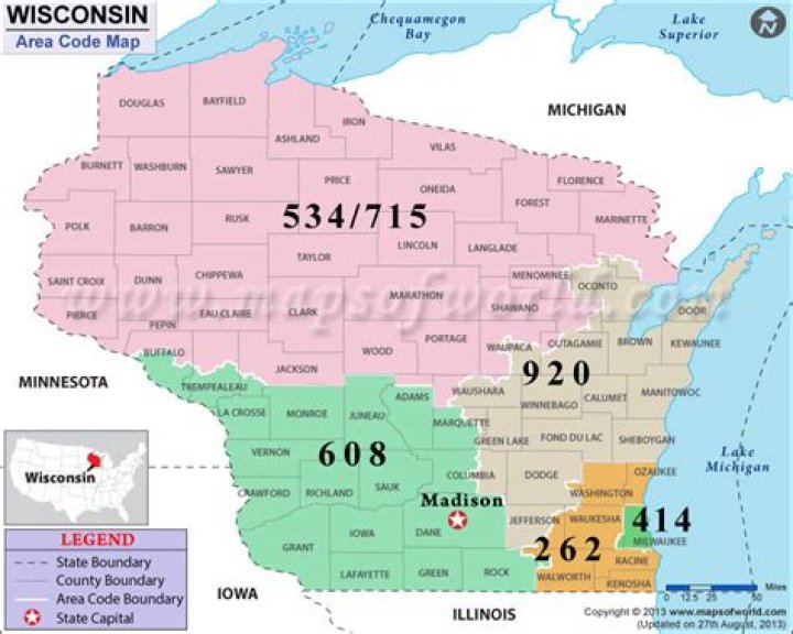 What is the area code in Milwaukee Wisconsin?
