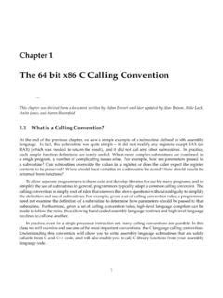 What is the C calling convention?